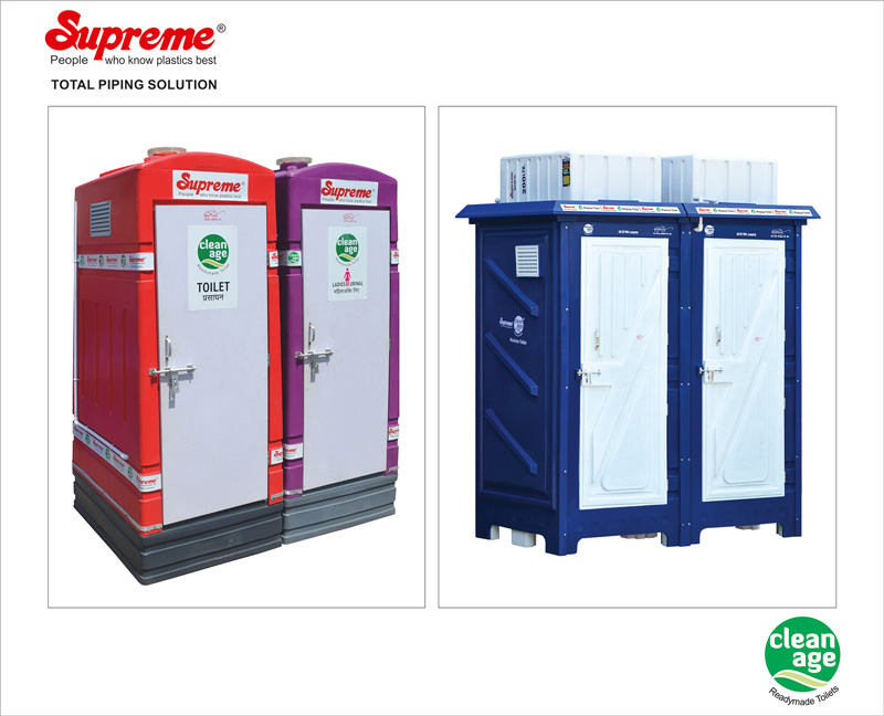 Supreme 'Cleanage' - Readymade toilet blocks &  men's urinal range
