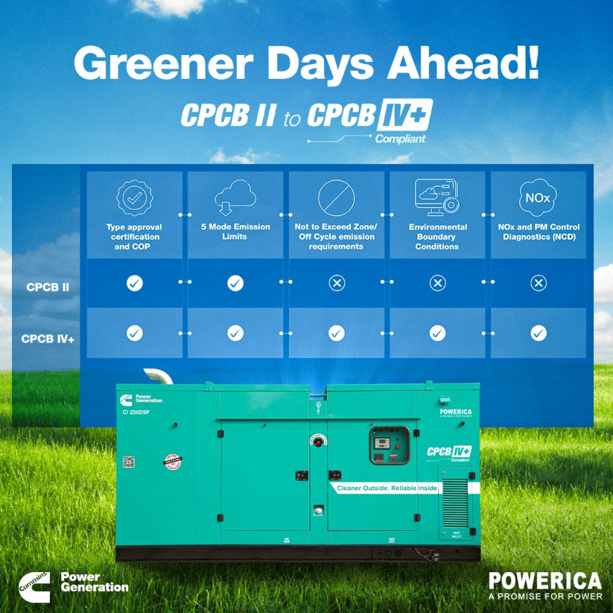 CPCB IV+ Compliant Gensets From Cummins Powerica