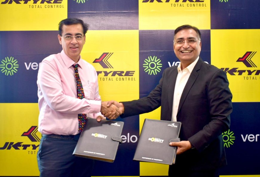 JK Tyre partners with Vertelo to provide comprehensive Mobility Solutions for its EV Fleet