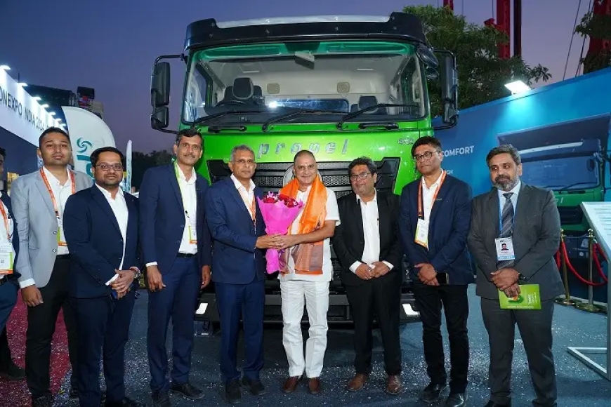 Propel Industries unveils groundbreaking electric tractor trailer truck at bauma CONEXPO INDIA 2024