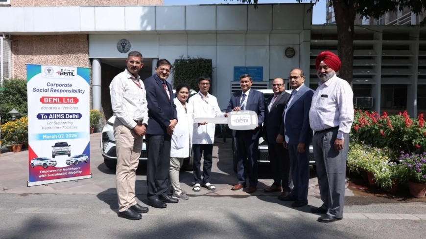 BEML donates electric vehicle to AIIMS Delhi under CSR vision