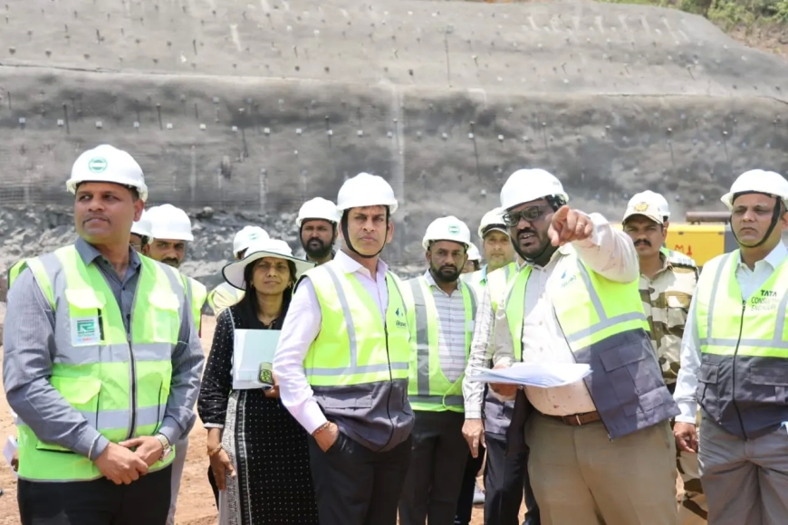 CIDCO Chief reviews construction projects at Kharghar